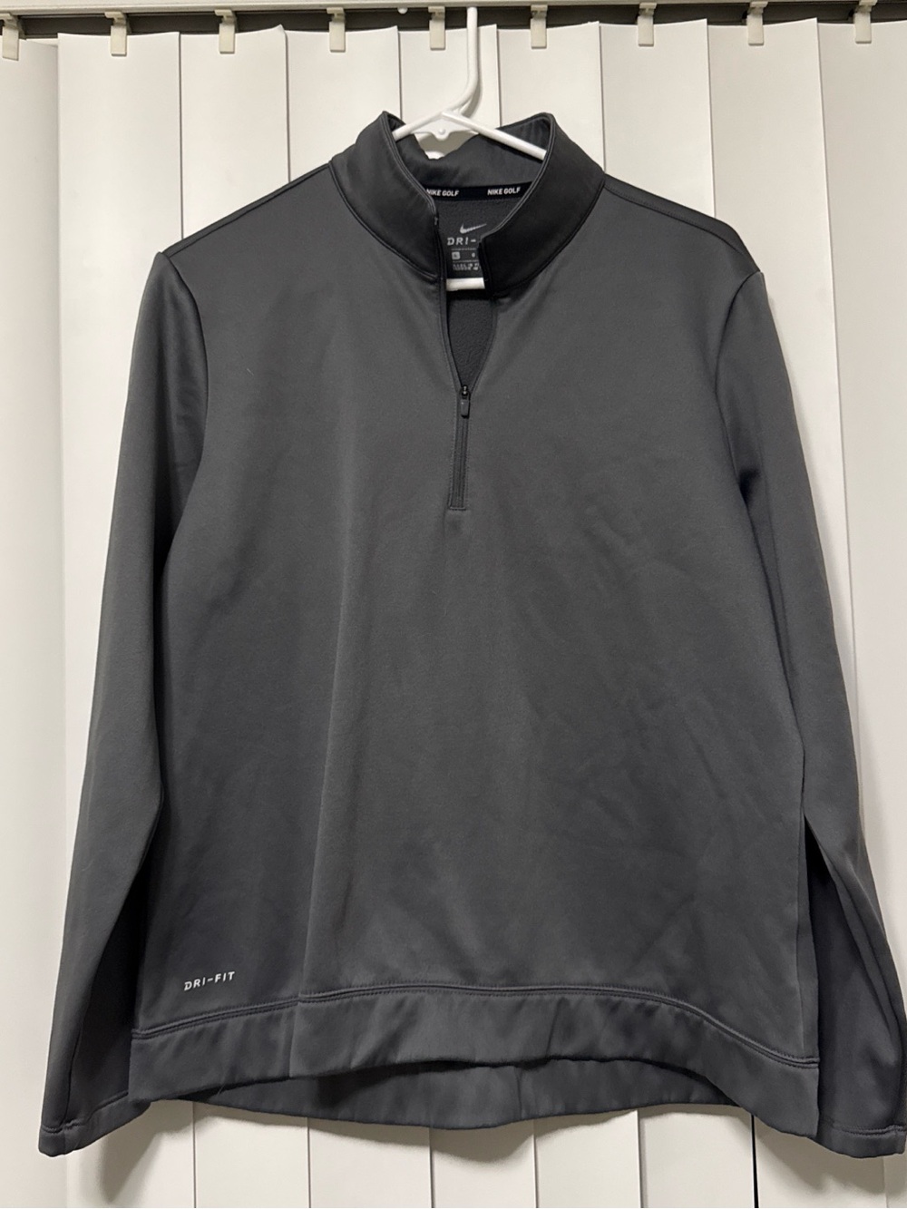 Nike Gray Dri-FIT Quarter Zip Golf Pullover